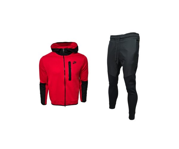 Мъжки спортен екип Nike Tracksuit Tech Fleece Red Black New